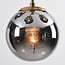 Suspension à 5 lumières Kenji - verre fumé effet miroir, doré