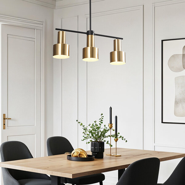 Lampe suspendue moderne or 3-lumières - Rome