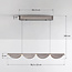Suspension design Mirai à intensité variable - gris brossé avec LED intégrée