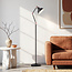 Lampadaire inclinable Kyle en noir et bronze