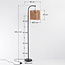 Lampadaire arc Reed - abat-jour naturel
