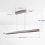 Suspension Miyo - gris brossé avec LED dimmable et puissance réglable