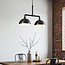 Suspension industrielle Libra noire et bronze