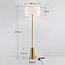 Lampadaire Valya - or avec abat-jour en tissu