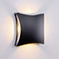 Applique murale extérieure carrée Ross - noire avec LED intégrée