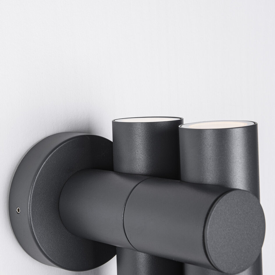 Applique murale extérieure orientable Thekla - anthracite avec LED intégrée