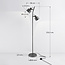 Lampadaire William 2 lumières en gris à spots inclinables
