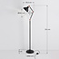 Lampadaire inclinable Kyle en noir et bronze