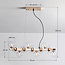 Suspension Sunita 16 lumières en verre transparent - doré