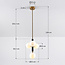 Suspension Lennard 4 lumières avec globes en verre opalin - noir