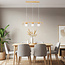 Suspension Rosie 3 lumières rétro avec bois - blanc et bois
