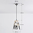 Suspension design Napoli en verre chromé ondulé