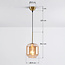 Lampe suspendue design avec verre ambré - Venise