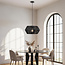 Lampe suspendue en corde tressée Nara - noir