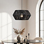 Lampe suspendue en corde tressée Nara - noir