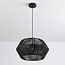 Lampe suspendue en corde tressée Nara - noir