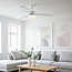 Ventilateur de plafond Jinx avec LED - blanc et brun clair