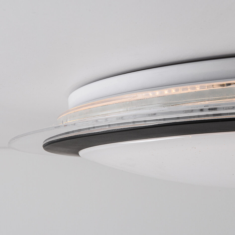 Plafonnier Maisy avec fonction RGBW, télécommande et fonction mémoire