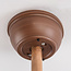 Ventilateur de plafond avec LED lumière réglable et effet bois foncé - Wieke