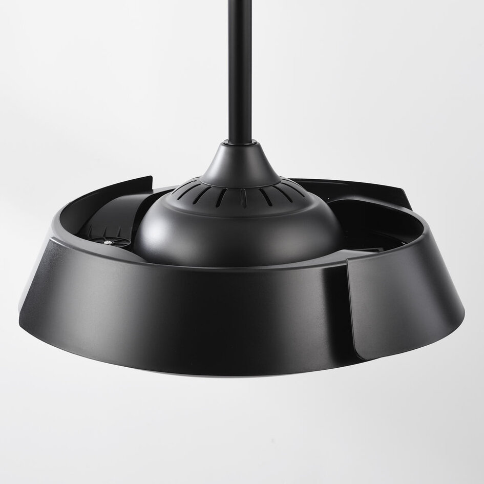 Ventilateur de plafond noir avec source lumineuse intégrée - Ventu