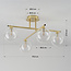 Plafonnier Nymo 4 lumières - doré et verre transparent