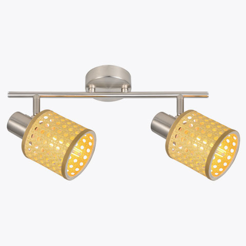 Plafondlampen van rotan