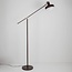 Lampadaire Tom avec bras inclinable - brun café
