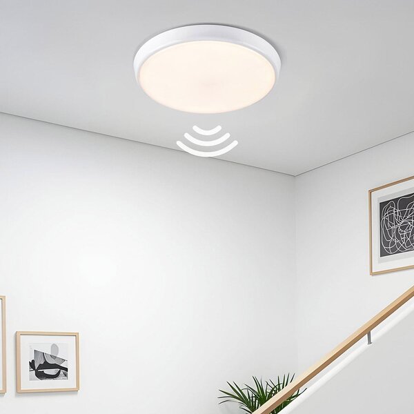 Plafonnier blanc Ø35,2 cm avec interrupteur CCT et capteur - 3000K/4000K/6000K