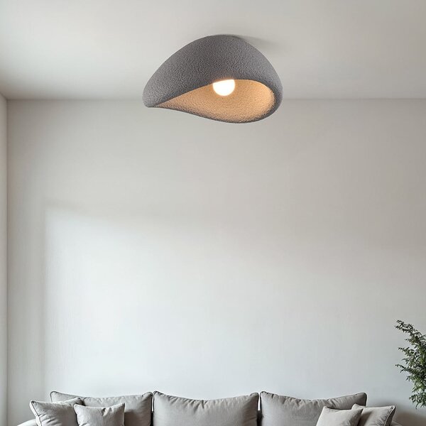 Plafonnier Wabi Sabi Concrete Aura 60 x 47 cm effet pierre - gris