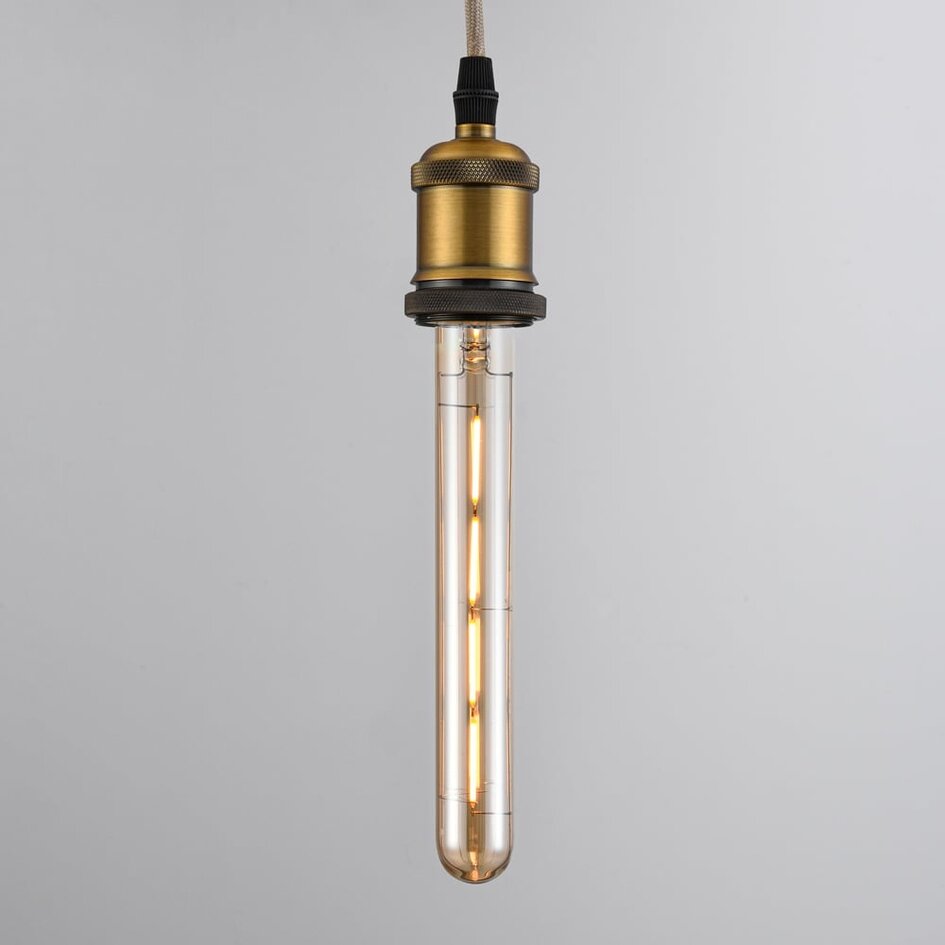 Lampe à incandescence E27 dimmable en verre ambré avec filament 4 fils 22,5 cm, 4W, 2200K