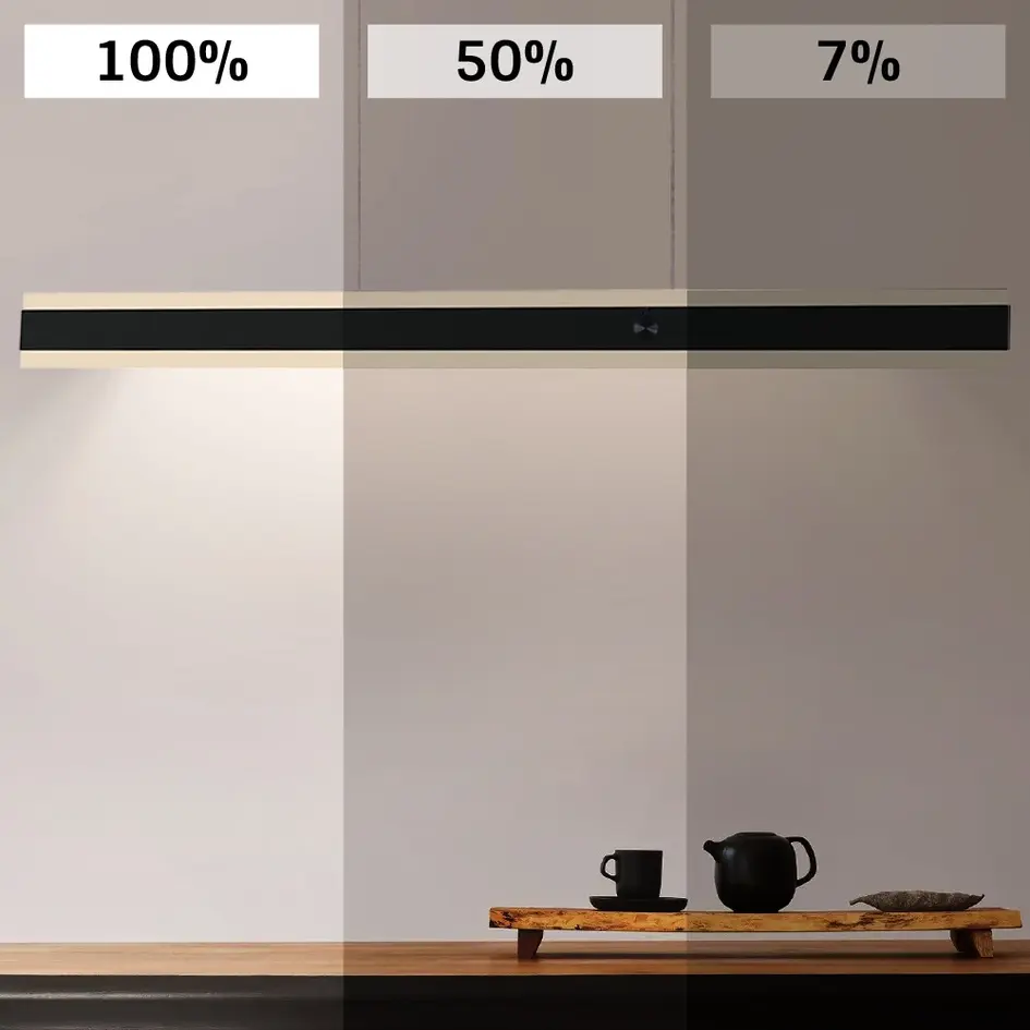 Suspension minimaliste up-down Andre - LED dimmables en 3 étapes - Noir