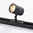 Spot sur rail monophasé Nox, 3 niveaux de gradation - noir