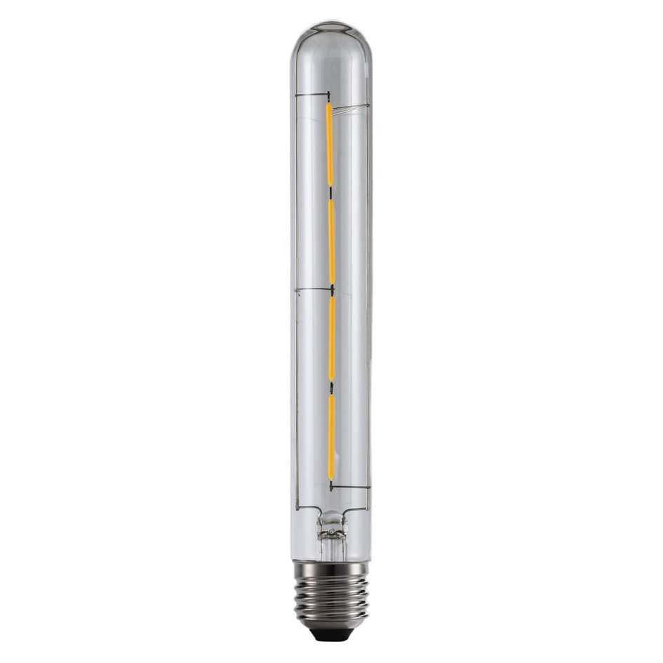 Lampe tube E27 dimmable verre clair avec filament 4W 2700K, 22.5 cm