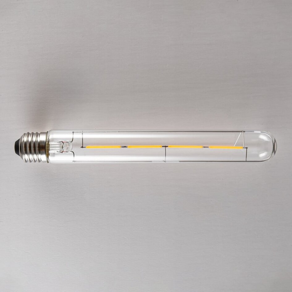 Ampoule tube LED E27 dimmable, verre transparent 22,5 cm (2700K)