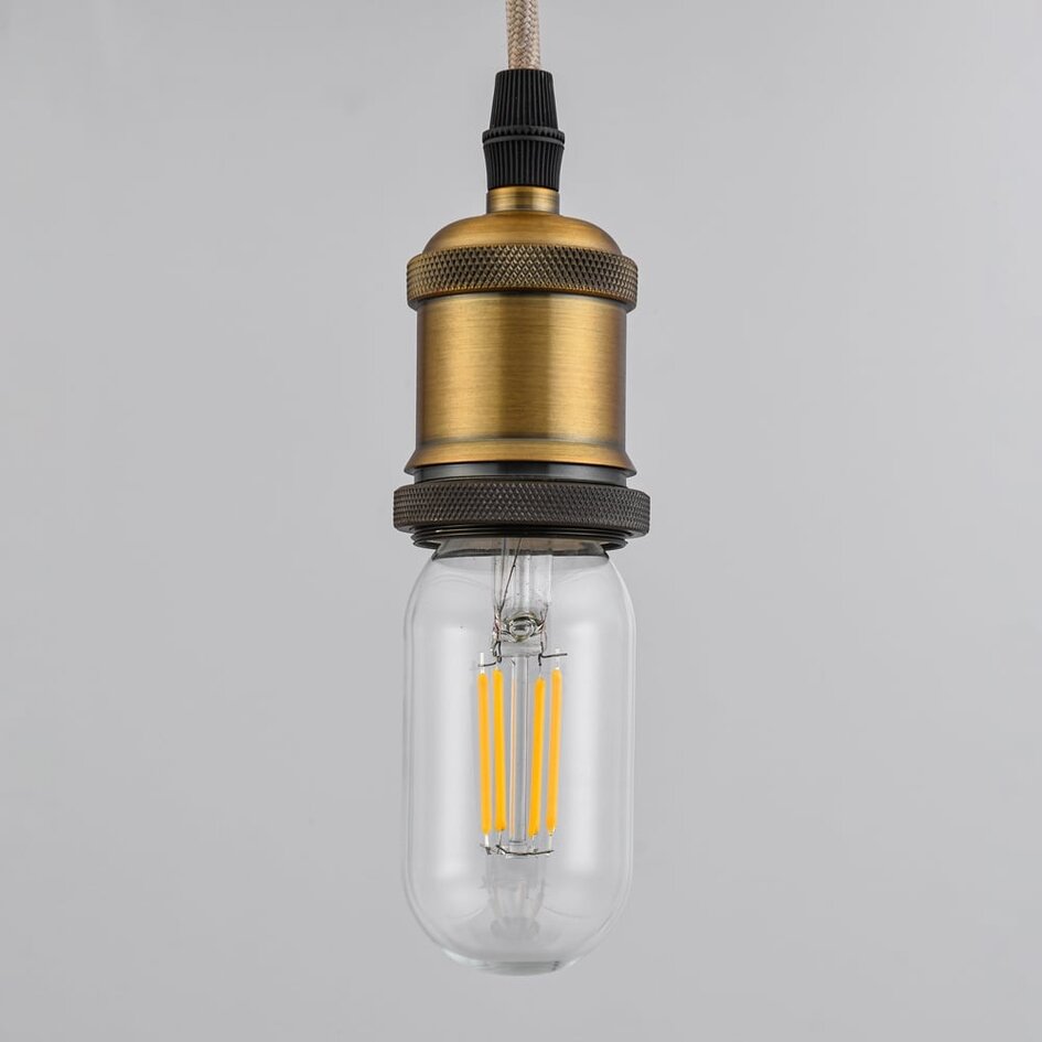 Ampoule tube LED E27 dimmable, verre transparent 11 cm (2700K)