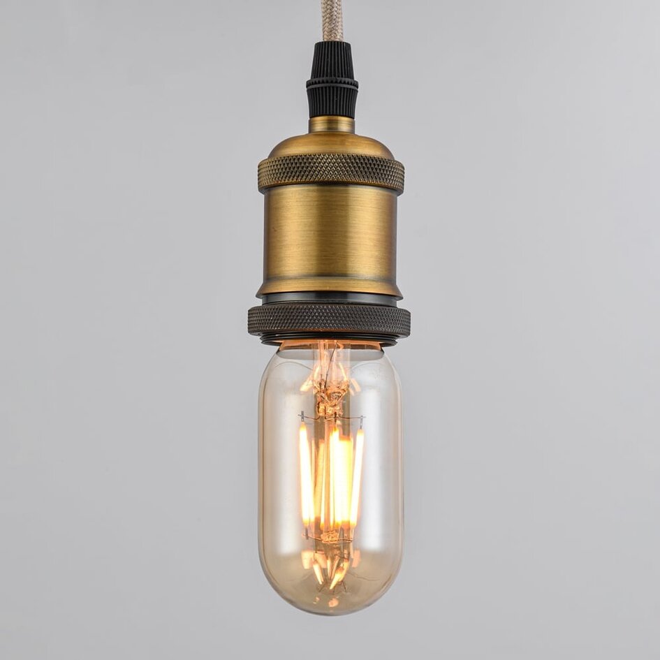 Ampoule tube LED E27 dimmable, verre ambré 11 cm (2200K)