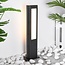 Lampe d'extérieur sur pied Stein noire à LED intégrée