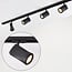 Kit rail monophasé de 1,5 mètre et spots Lola, noir