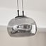Suspension Mette - noir et verre fumé avec LED à intensité variable sur 3 niveaux