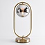 Lampe à poser George - doré et verre fumé
