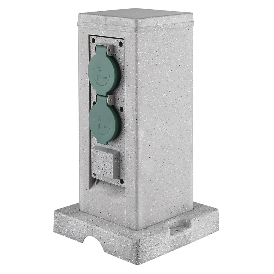 Prise extérieure Smart Wifi 4 voies IP44 - aspect pierre