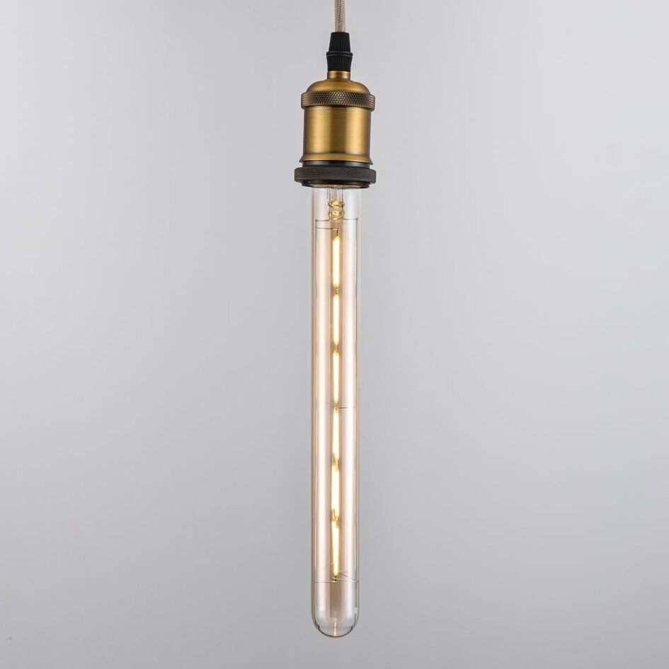 Ampoule filament E27 tube en verre ambré avec filament 6W 2200K, 30 cm - dimmable