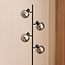 Lampadaire Jesse 4 lumières noir en verre fumé à effet miroir