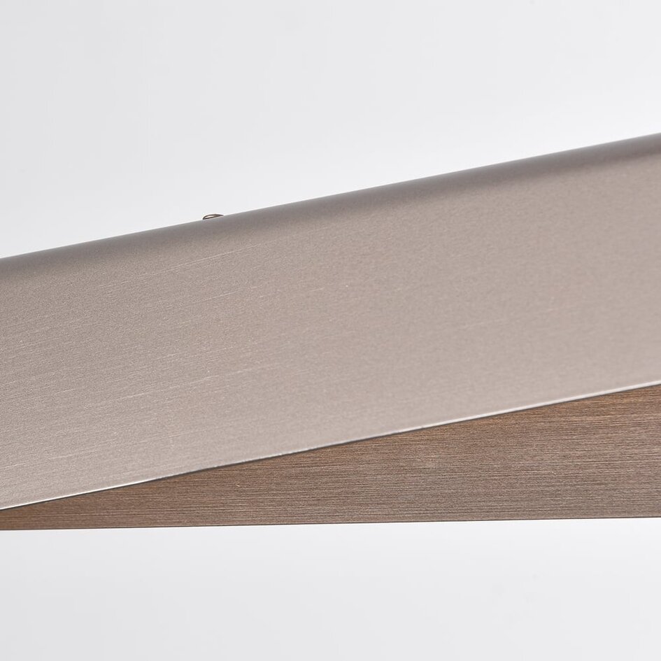 Suspension design Mitsu à intensité variable - gris brossé avec LED intégrée