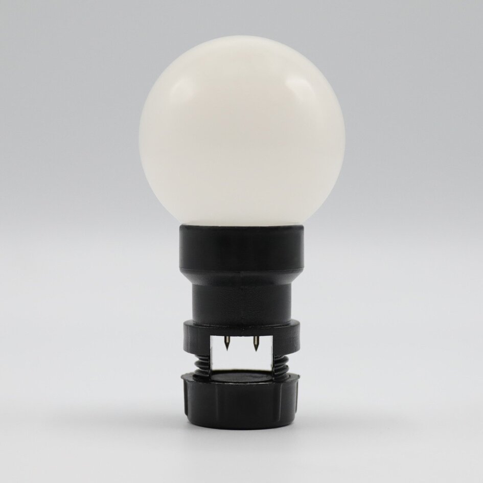 Guirlande lumineuse d'extérieur à ampoules LED opalines 1 watt
