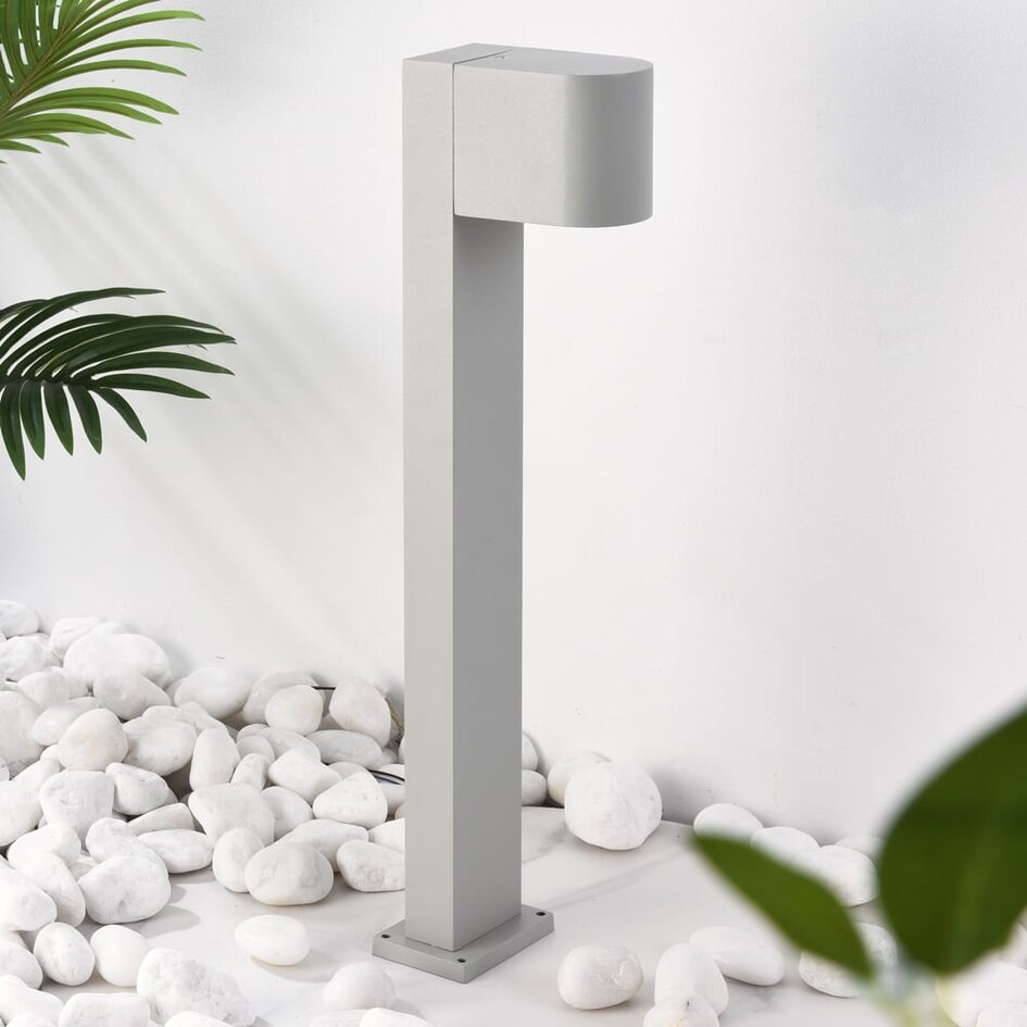 Lampe d'extérieur sur pied Simone gris clair - 50 cm