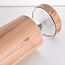 Lampe d'extérieur sur pied Tierra aspect bois foncé à LED intégrée