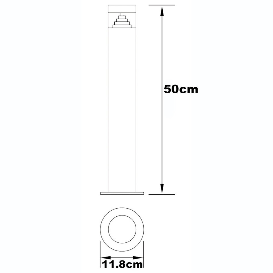 Lampadaire Tierra en acier inoxydable - couleur bois foncé