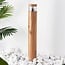Lampe d'extérieur sur pied Tadeo aspect bois foncé à piquet, LED intégrée