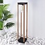 Lampe d'extérieur sur pied Paca aspect bois - 80 cm